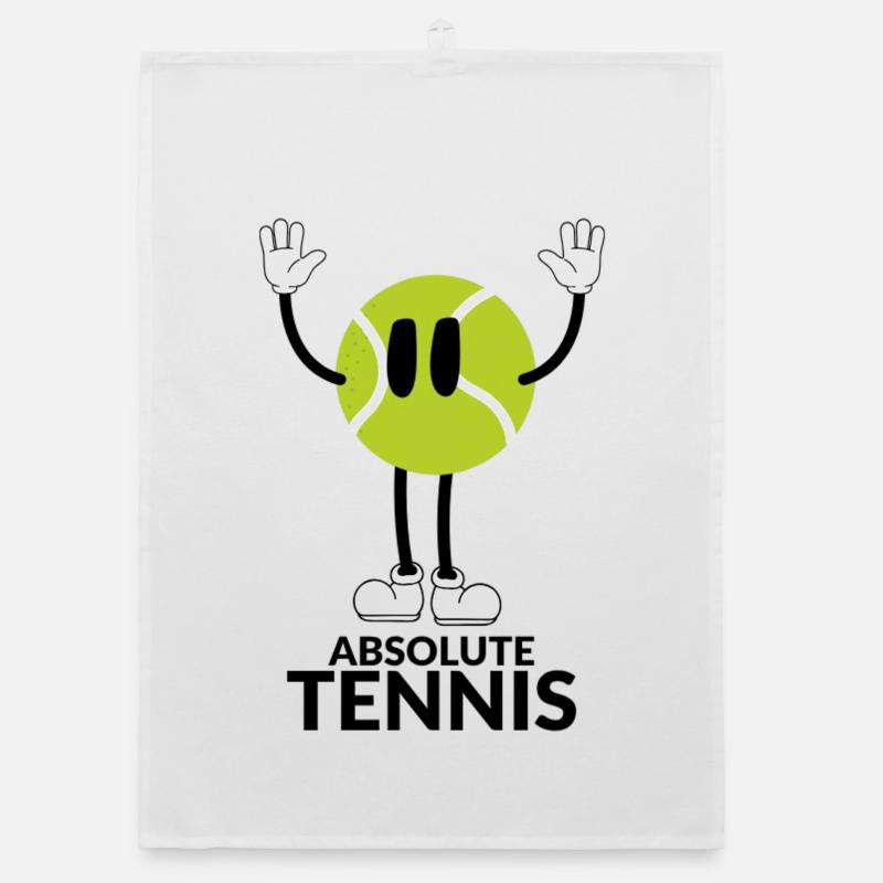 Absolute Tennis - Torchon bio - blanc