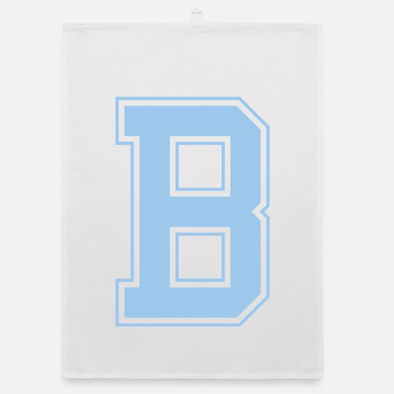 Monogramm Hellblau Varsity College Erster B Organic Geschirrtuch