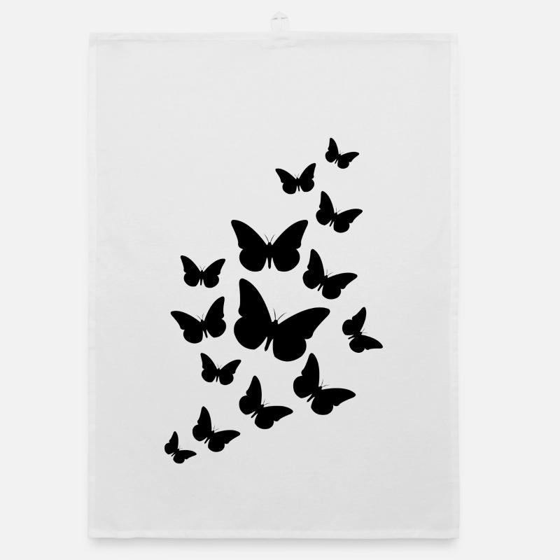 Fluttering Butterflies Organic dish towel