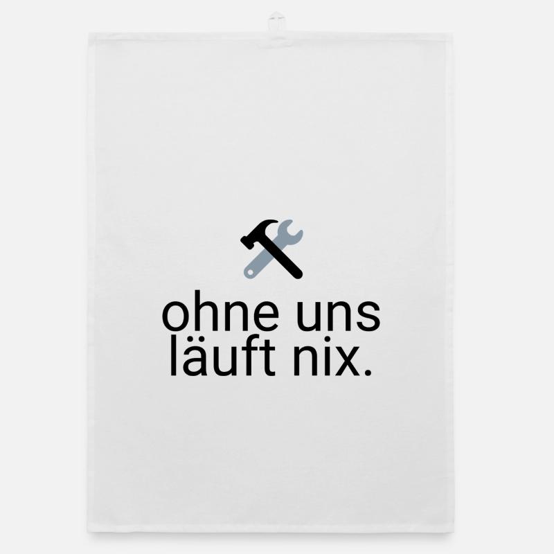 Construction workers & craftsmen - Nothing works without us! Organic dish towel