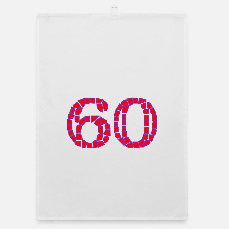 60. 60 ANS. 60e ANNIVERSAIRE. ANNIVERSAIRE 60 ANS. Torchon bio