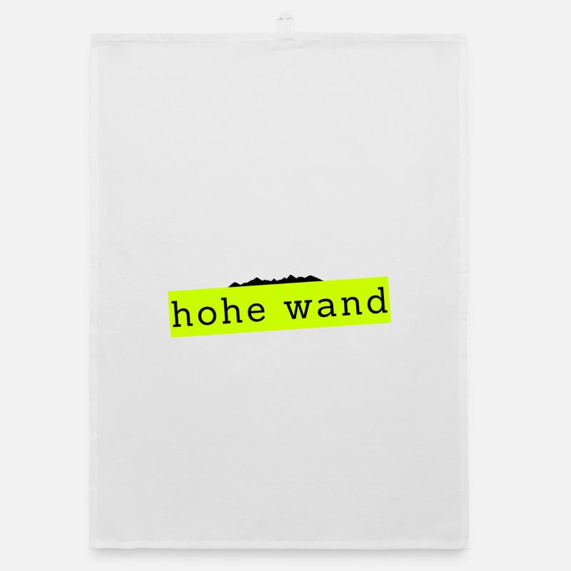 Conception de mur haut avec montagne et texte Torchon bio