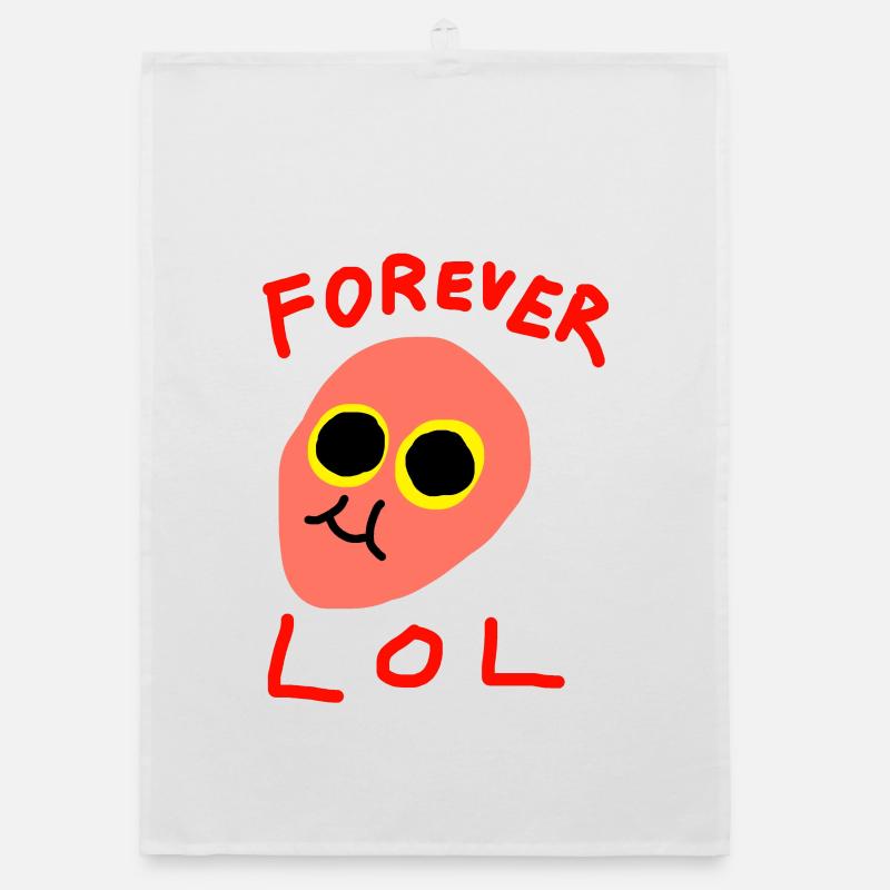 Forever LOL - Organic Geschirrtuch - Weiß