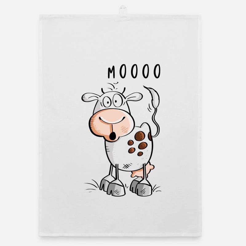 Mooo Kuh Comic - Kühe Organic Geschirrtuch