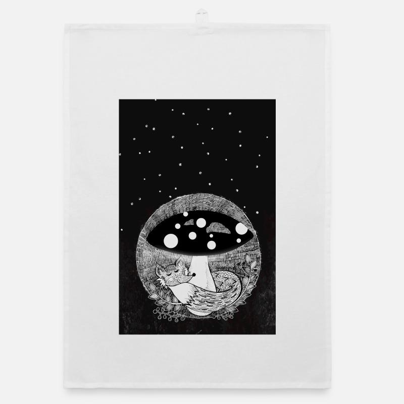 Cute Little Fox Poster Design Organic dish towel