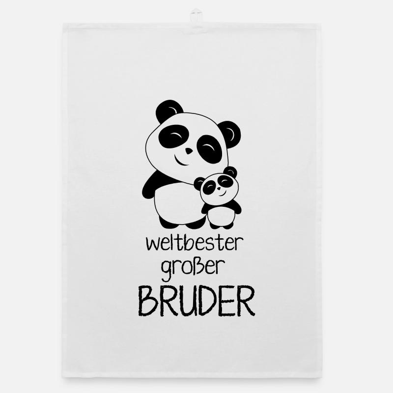 Weltbester grosser Bruder - Organic Geschirrtuch - Weiß