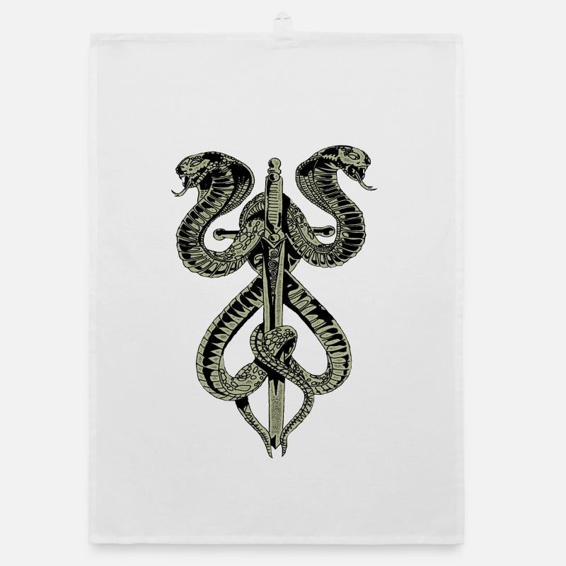 Épée de serpent Gothique Mode Fun Fun Torchon bio