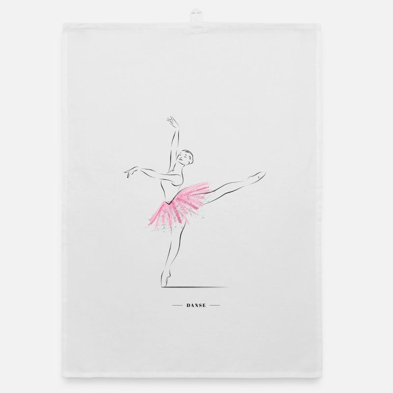 ballet dancer Organic dish towel