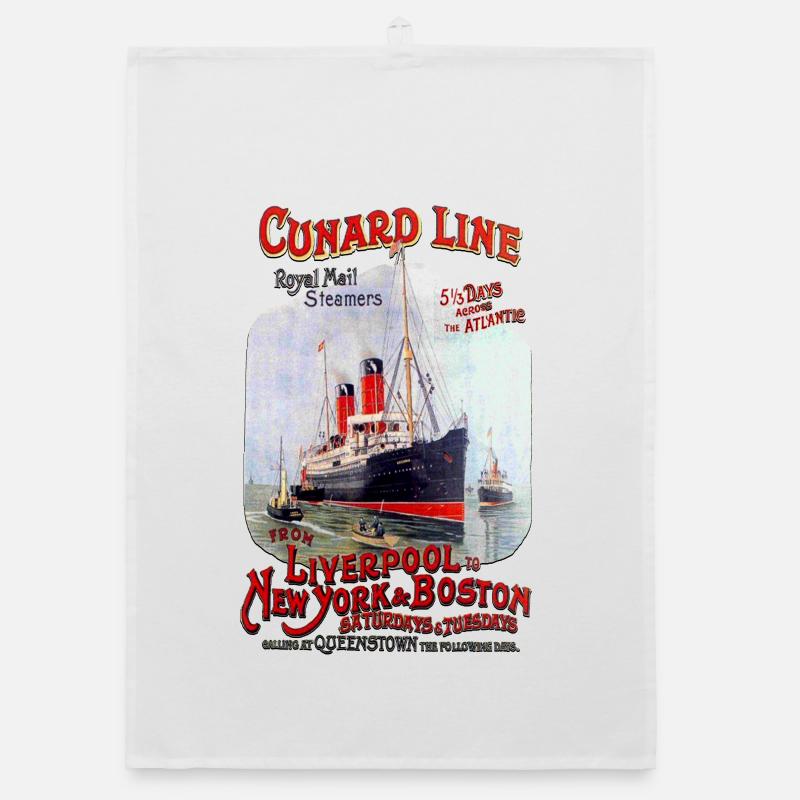 CUNARD LINE LINE LINER Organic dish towel