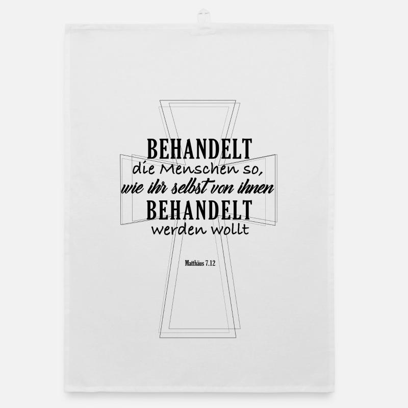 Bibelvers - Matthäus 7.12 Organic Geschirrtuch