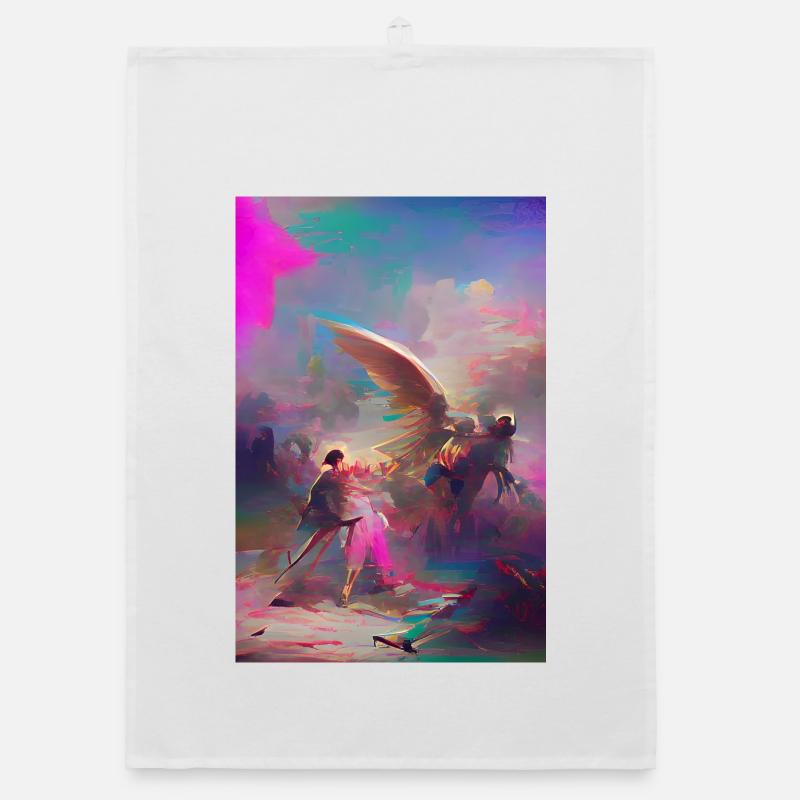 Samurai Warrior Angel Final Battle Pastel Artwork Torchon bio