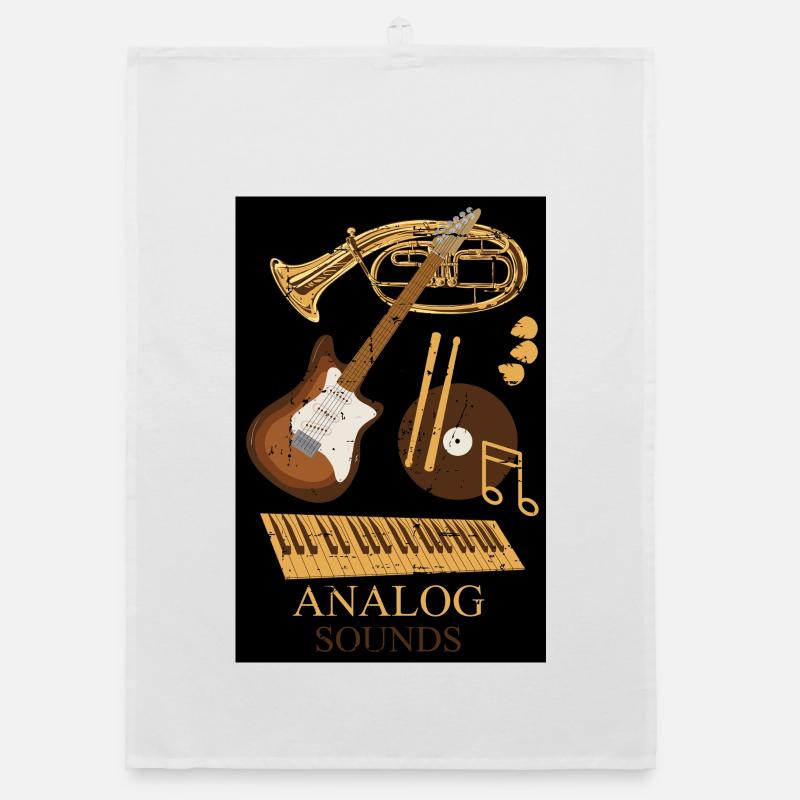 Analog Musik Instrumente Organic Geschirrtuch