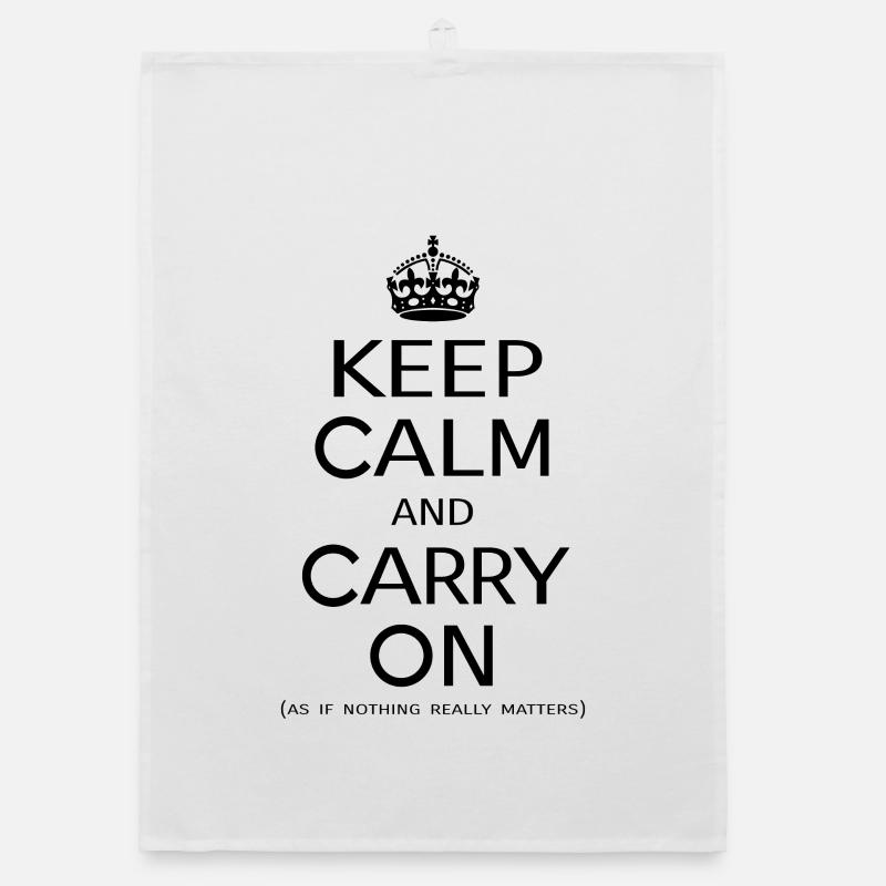 Keep calm [noir] Torchon bio