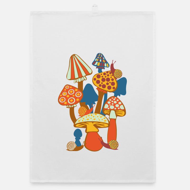 Champignons Poster champignons Torchon bio