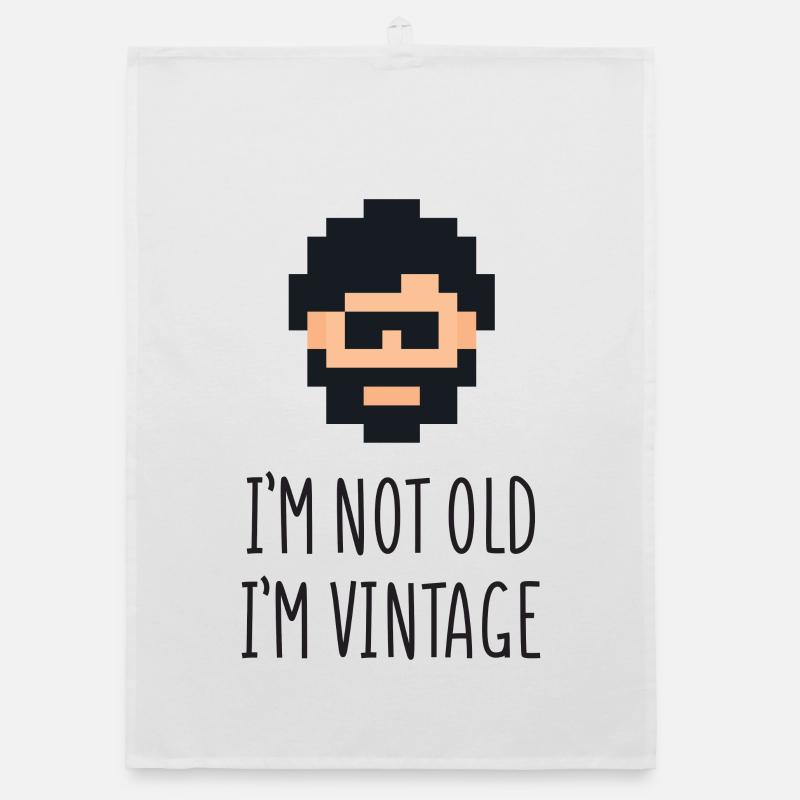 Ich bin nicht alt Ich bin Vintage Organic Geschirrtuch