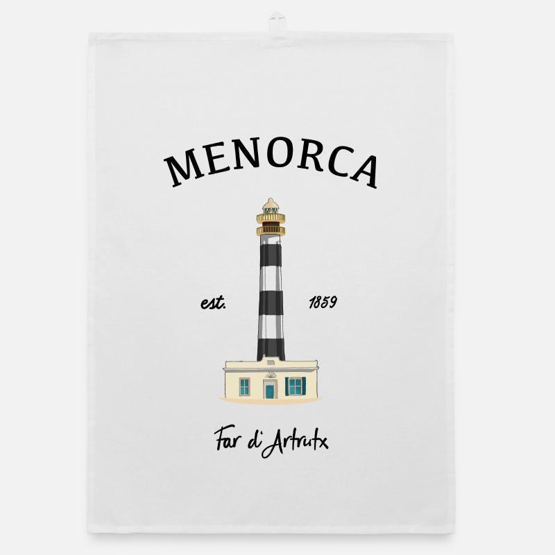 Minorque, phare du Cap d’Artrutx, dessin Torchon bio