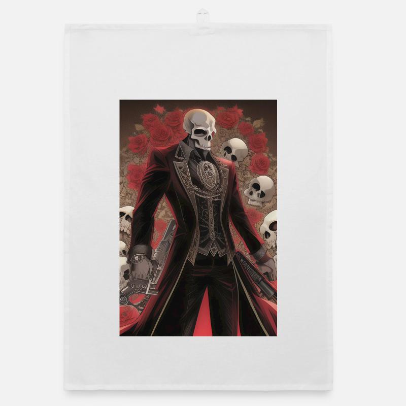 Skull Man Organic dish towel