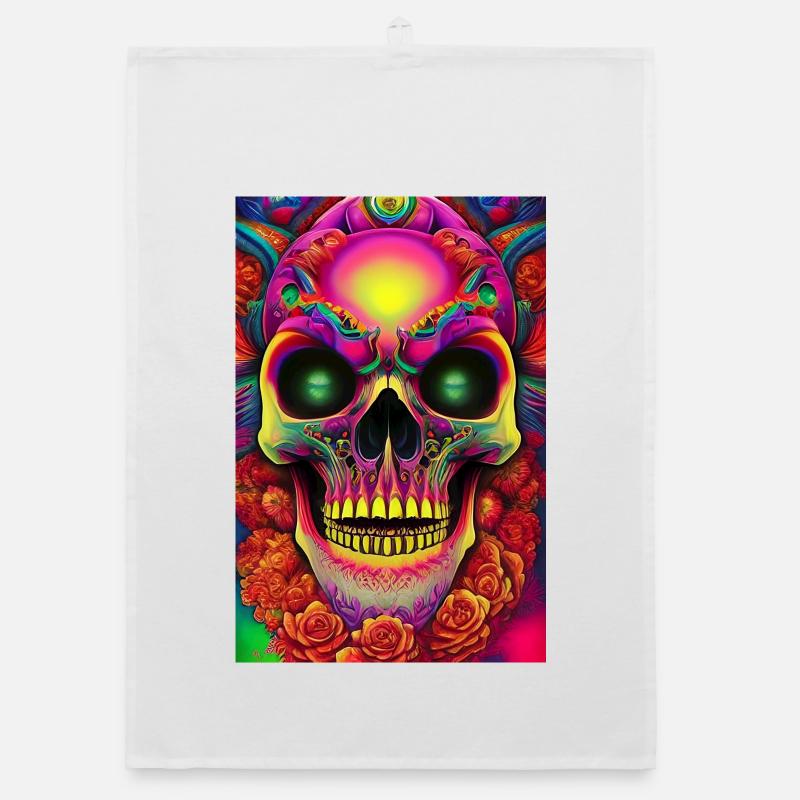 Crâne abstrait Torchon bio