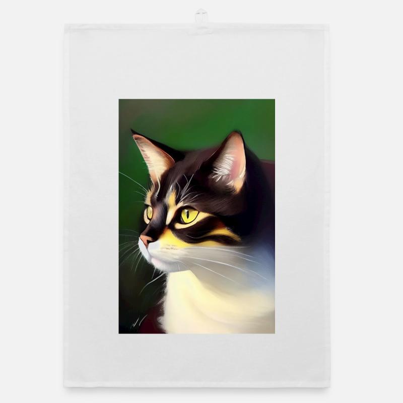 Katzen Bild Organic Geschirrtuch