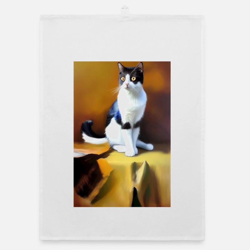 Katzen Bild Organic Geschirrtuch
