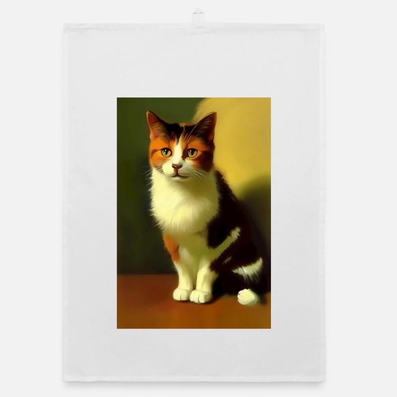 Katzen Bild Organic Geschirrtuch