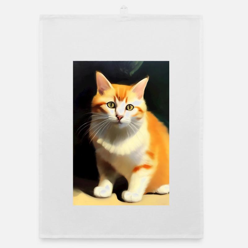 Katzen Bild Organic Geschirrtuch