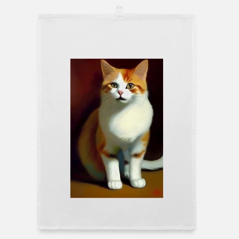 Katzen Bild Organic Geschirrtuch