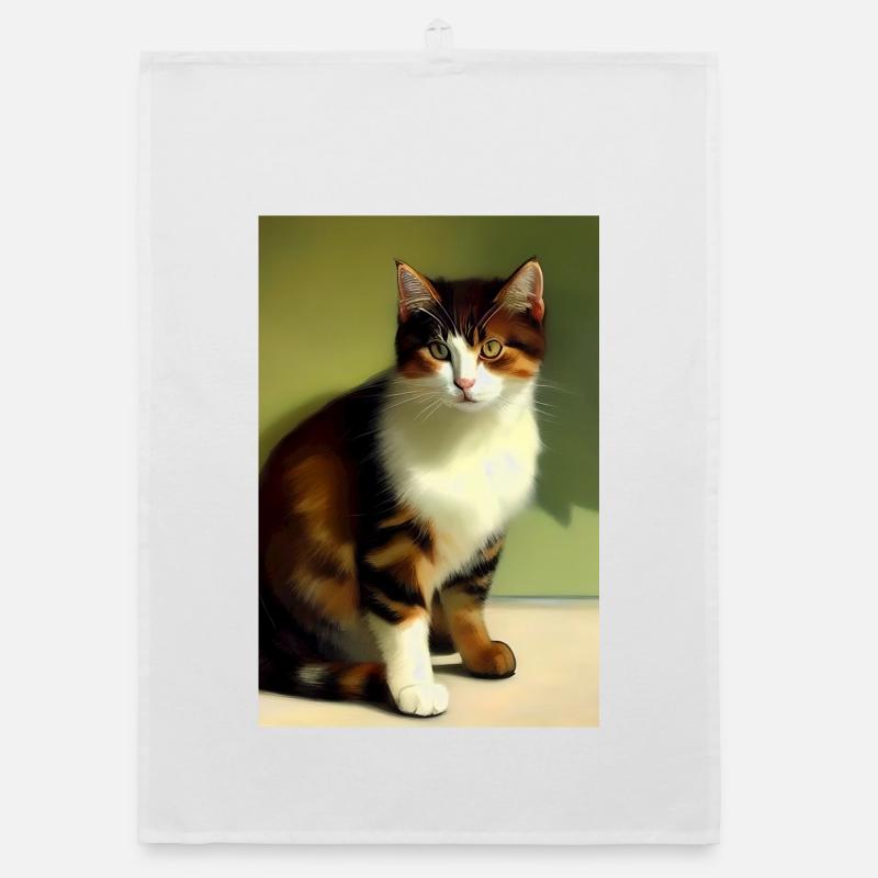 Katzen Bild Organic Geschirrtuch