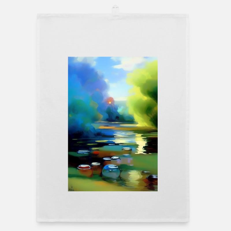 Abstract patterns and shapes Organic dish towel