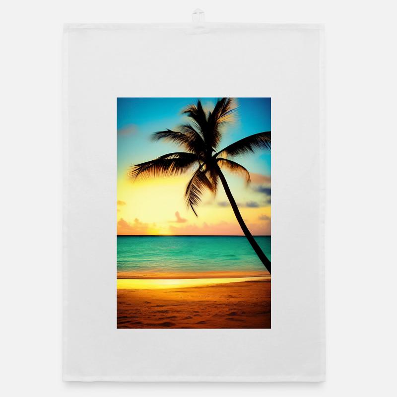 Caribbean Palm Beach Organic dish towel
