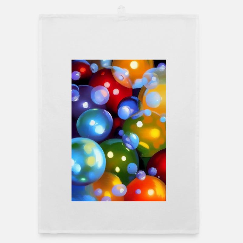 Bunte Blasen Organic Geschirrtuch