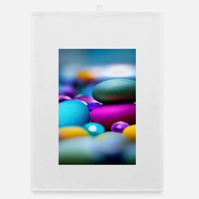 Bunte Steine Organic Geschirrtuch