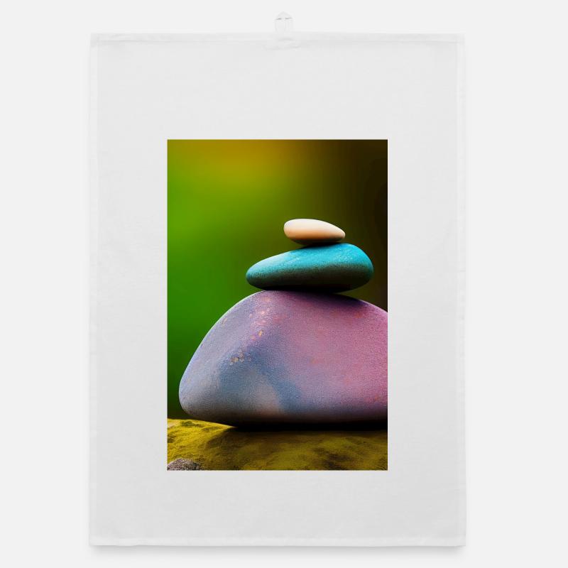 Bunte Steine Organic Geschirrtuch