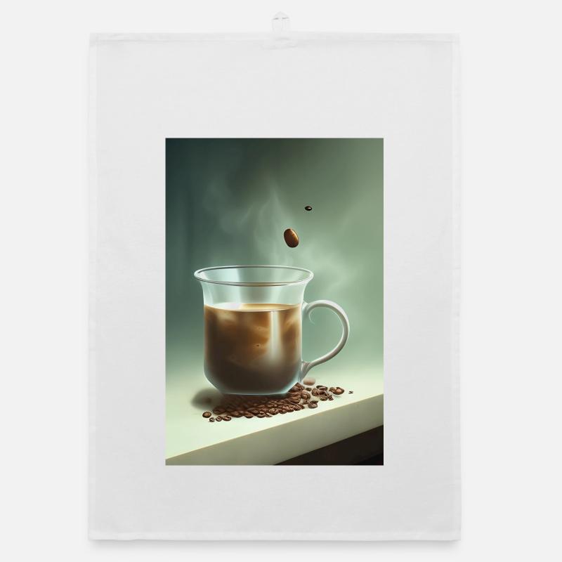 Kaffee, Kaffeebohnen Organic Geschirrtuch