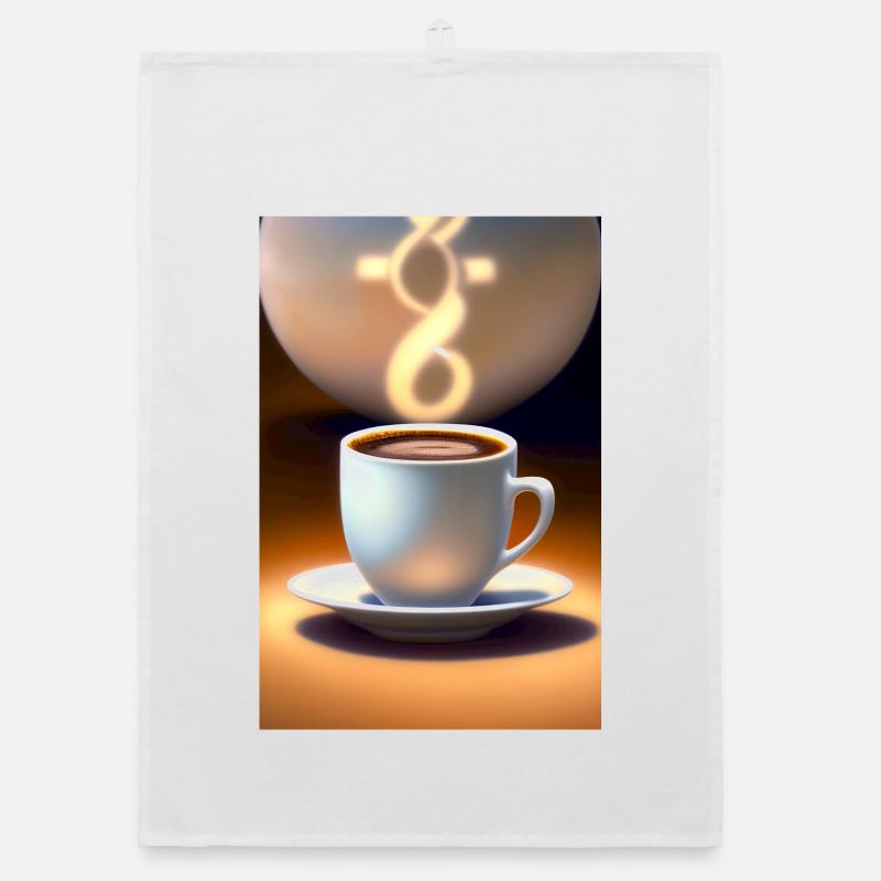 Coffee, coffee beans Organic dish towel