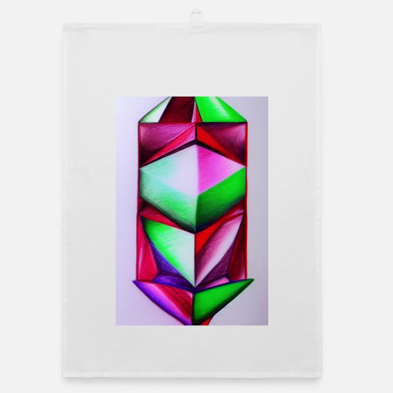 Edelstein Muster Organic Geschirrtuch