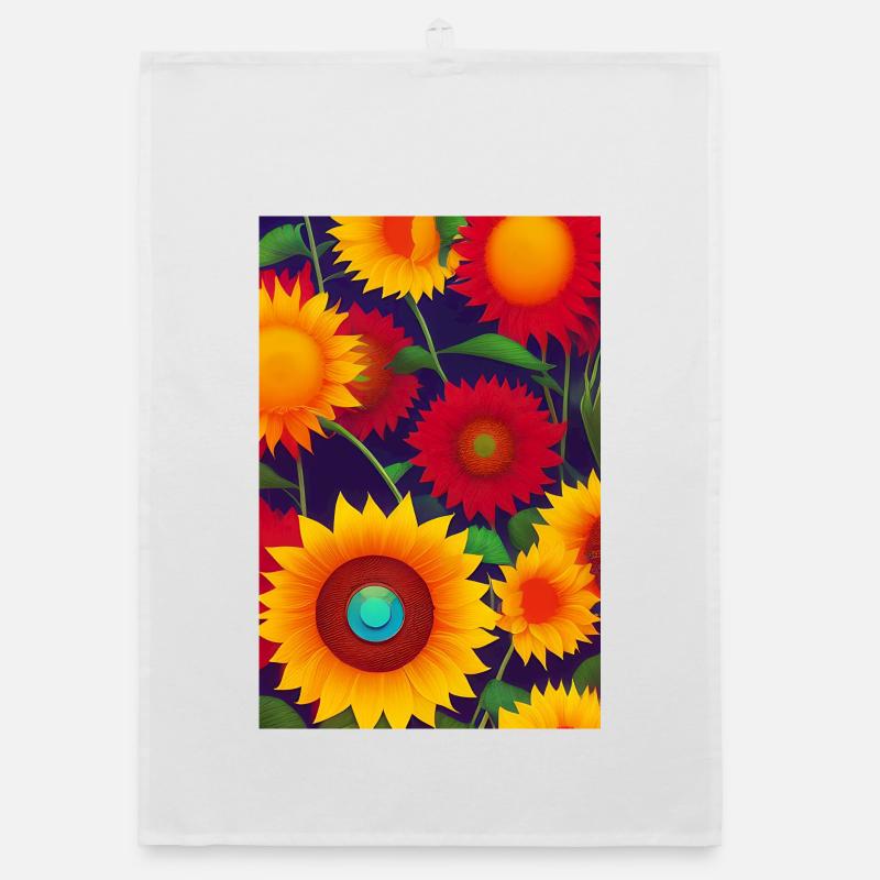Sunflowers Organic dish towel