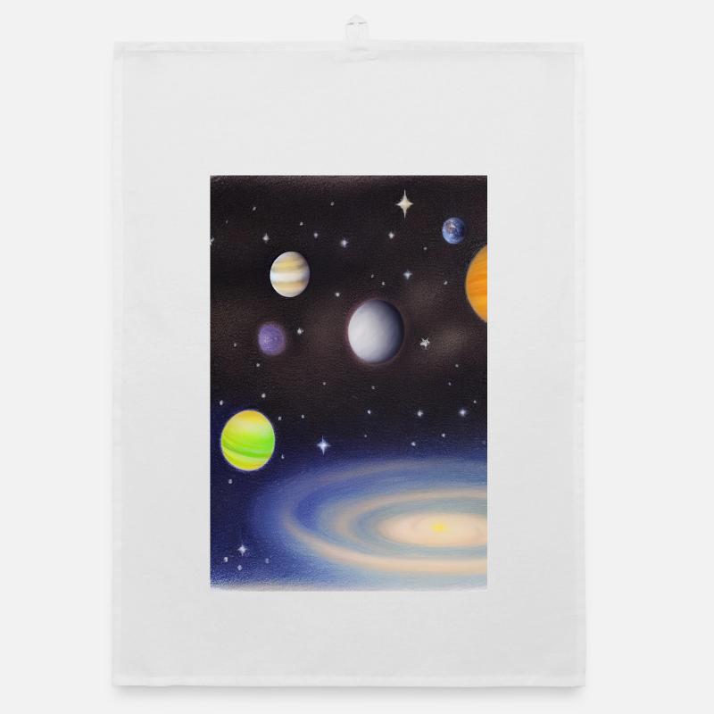 Space and planets Organic dish towel