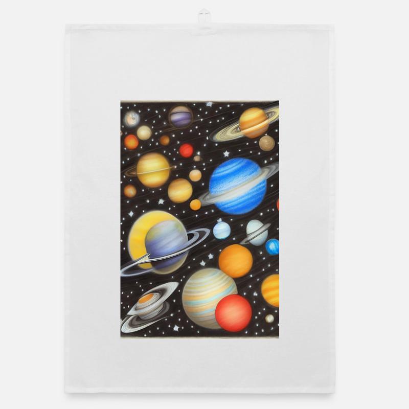 Space and planets Organic dish towel