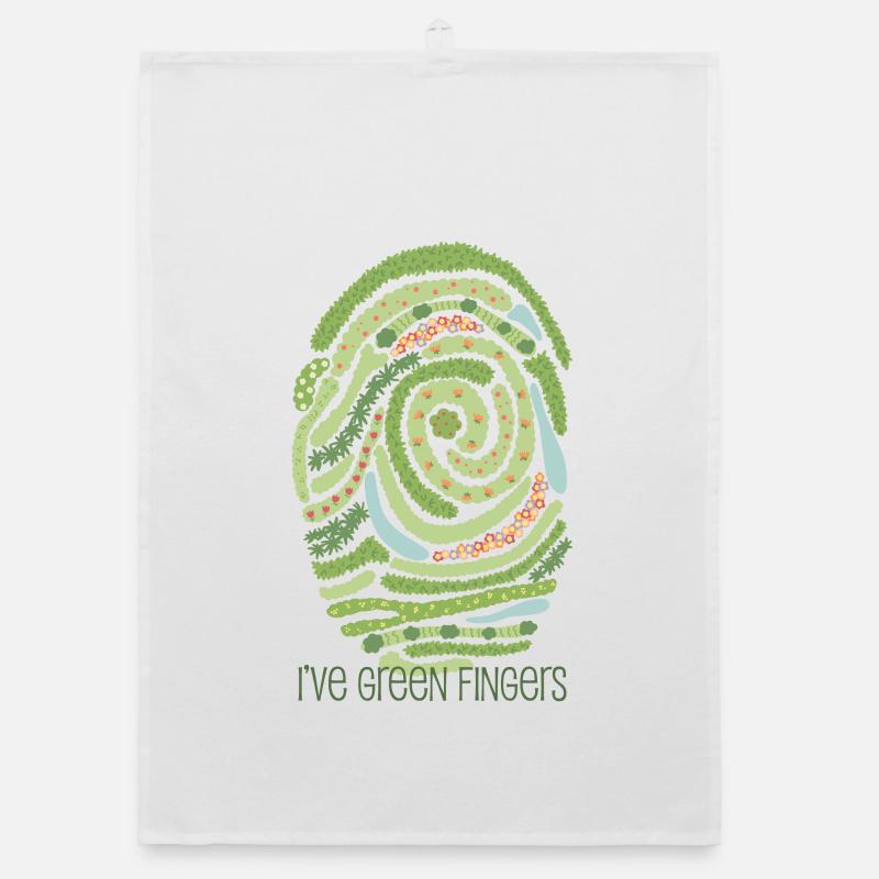 Garten-Fingerabdruck Organic Geschirrtuch