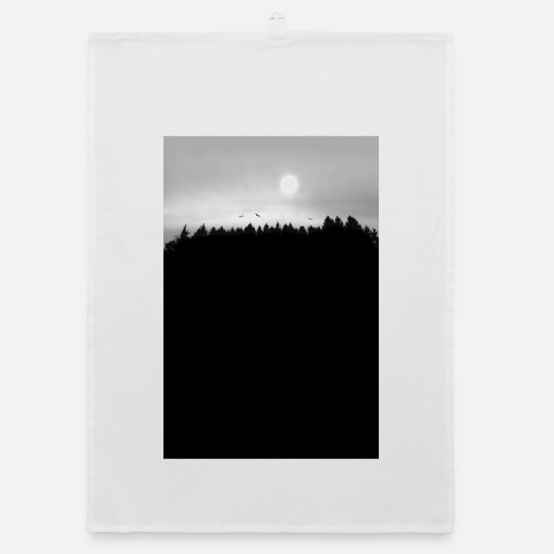 Forest Night Winter Solstice Organic dish towel