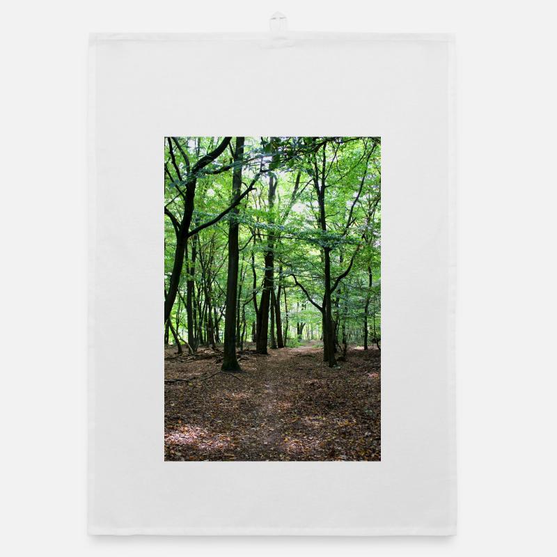 Forest Tree Trees Walk Nature Forester Poster Organic dish towel