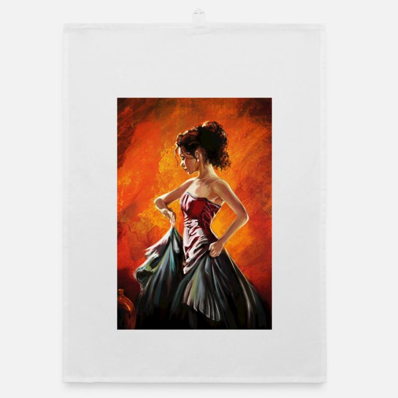 Flamencotänzer Organic Geschirrtuch