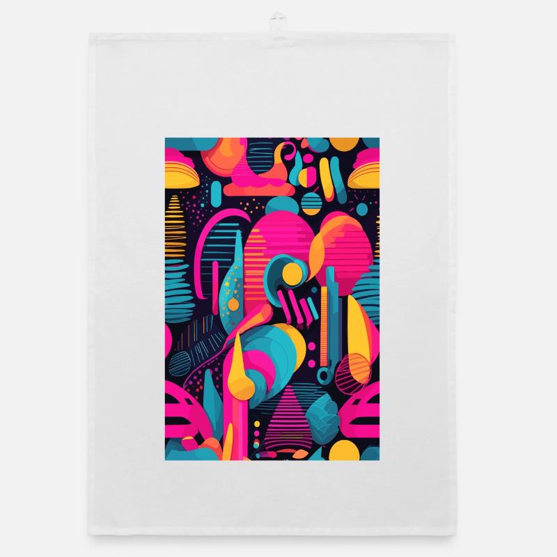 Modern Abstract Pattern Organic dish towel