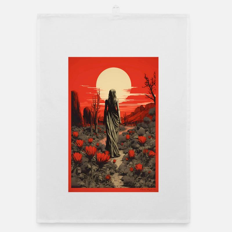 Von der Wüste verschlungen Organic Geschirrtuch