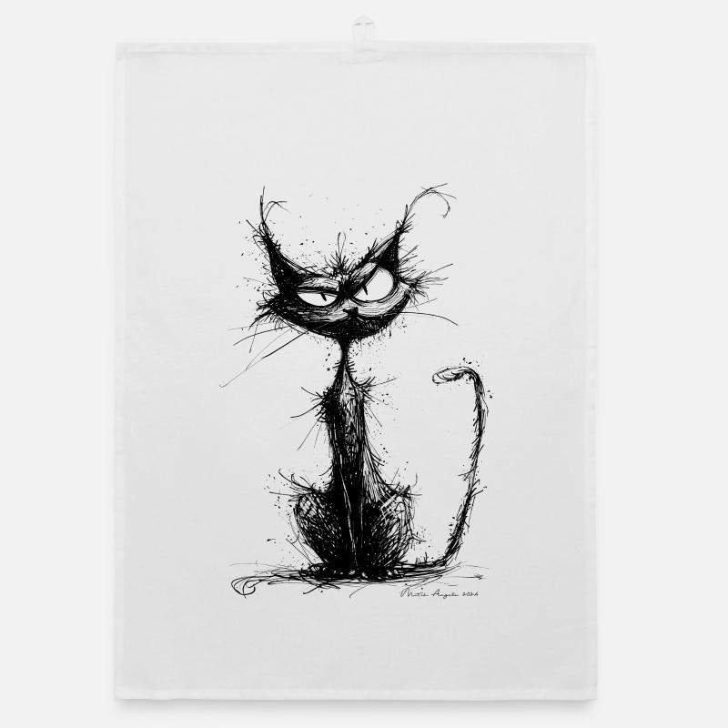 Felix der Gassenkater Organic Geschirrtuch
