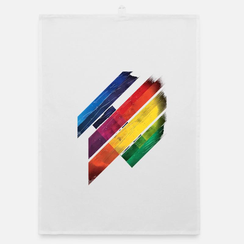 Abstraktes Regenbogen Pride Tornado Design - Lebendig Organic Geschirrtuch