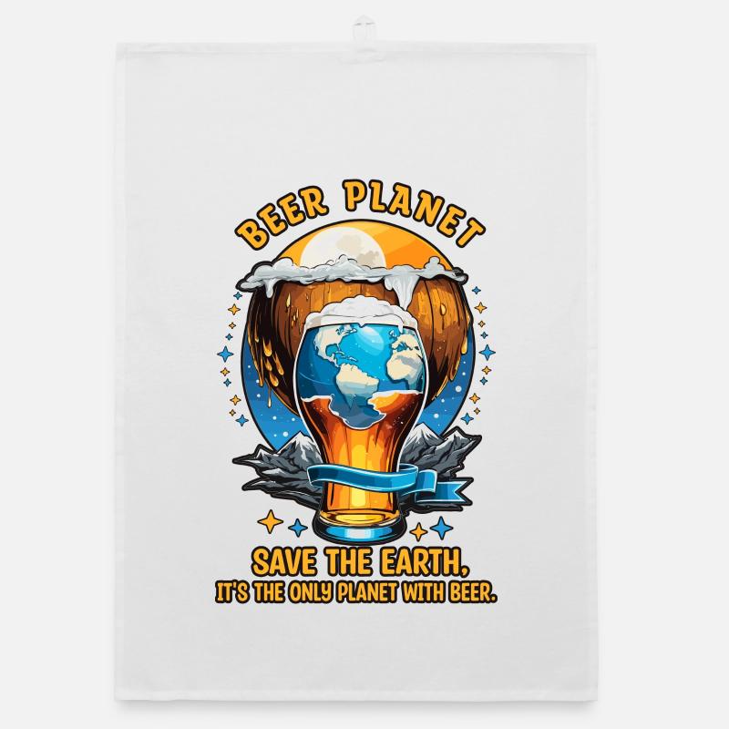 Beer Planet Organic dish towel