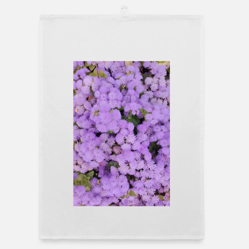 Mer duveteuse de fleurs de pompons Torchon bio