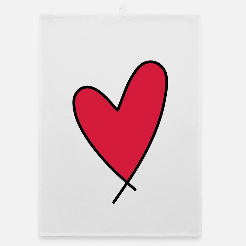 Heart Organic dish towel